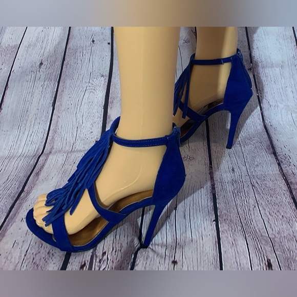 Royal blue fringe stiletto heels. Size: 7, Brand: Madden Girl, Heels: 4” - Picture 5 of 9
